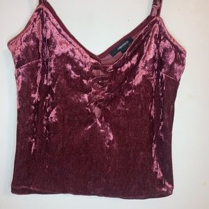 Velvet Maroon Cami Top